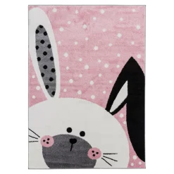 Dzieci Dywan różowy królik HAPPY 120x170 cm