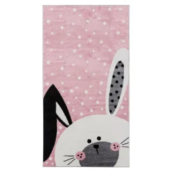 Dzieci Dywan różowy, królik HAPPY 80x150 cm