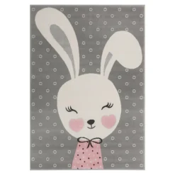 Dzieci Dywan różowy KRÓLIK 120x170 cm