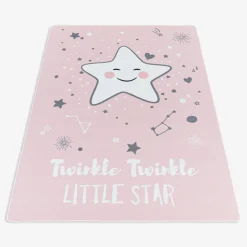 Dzieci Dywan różowy z gwiazdką PLAY 80x120 cm