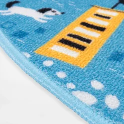 Dzieci inny Dywan STELLA, okrągły, ulice, niebieski, 120 cm