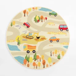 Dywany Dziecięce|Dywany|inny Dywan STELLA, okrągły, ulice, beżowy, 120 cm