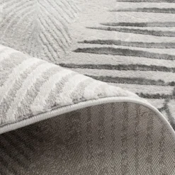 Dywany Z Krótkim Włosiem|inny Dywan szaro-kremowy w liście SUNSET 200x290 cm