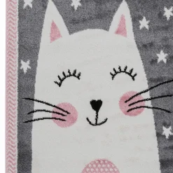 Dzieci Dywan szary, kotek HAPPY 80x150 cm