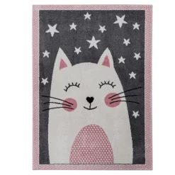 Dzieci Dywan szary, kotek HAPPY 120x170 cm