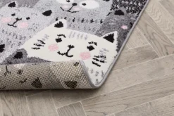 Dywany Dziecięce|Dywany| Dywan szary, koty HAPPY 120x170 cm
