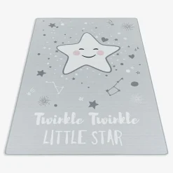 Dzieci Dywan szary z gwiazdką PLAY 100x150 cm