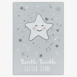 Dzieci Dywan szary z gwiazdką PLAY 80x120 cm