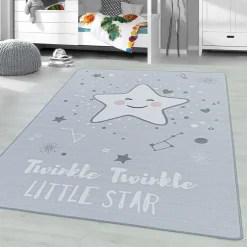Dywany Dziecięce|Dywany| Dywan szary z gwiazdką PLAY 160x230 cm