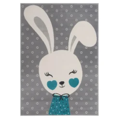 Dzieci Dywan turkusowy KRÓLIK 160x230 cm