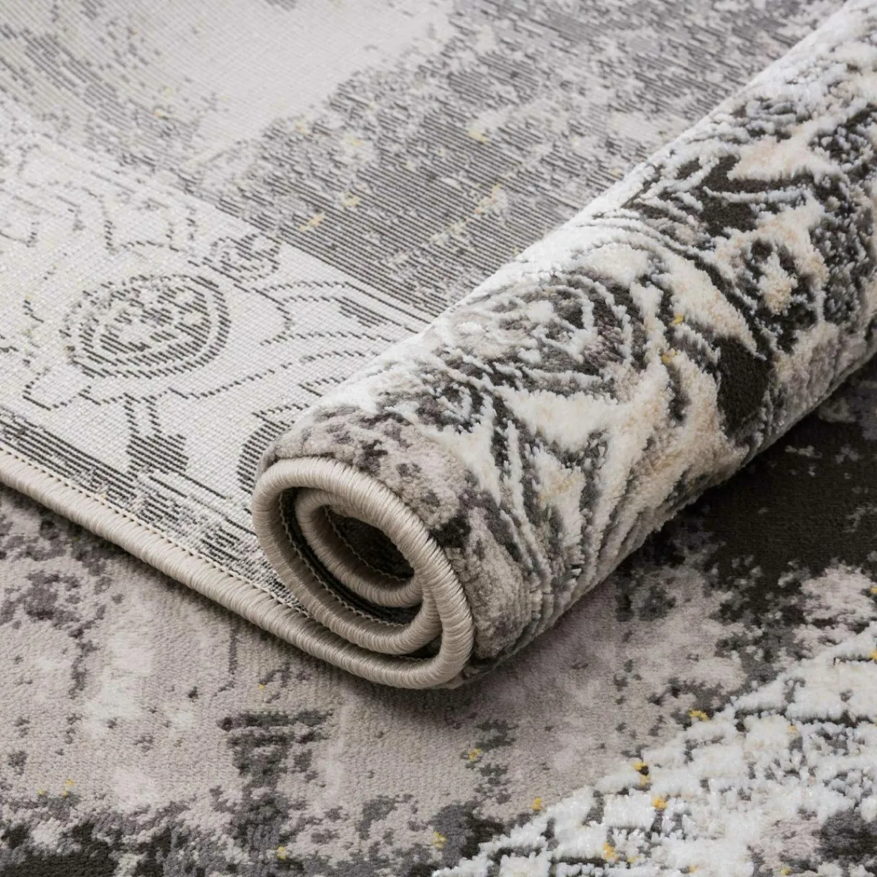 Dywany Z Krótkim Włosiem| Dywan vintage czarny MONAKO 160x230 cm