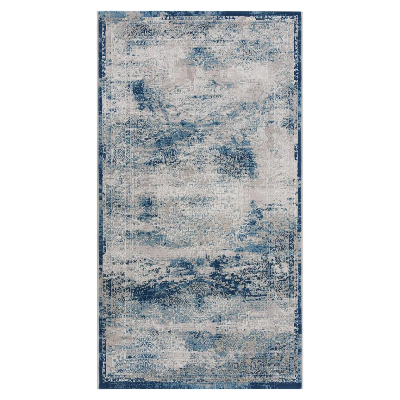 Dywan vintage niebieski ALMERA 80x140 cm