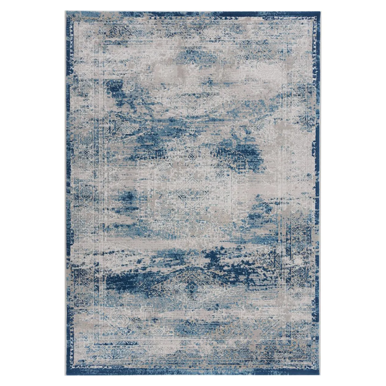 Dywany Z Krótkim Włosiem| Dywan vintage niebieski ALMERA 120x160 cm