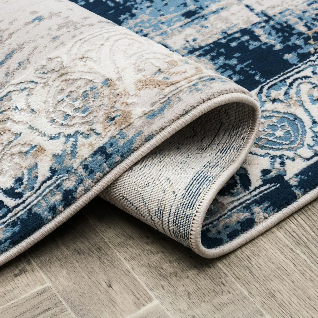 Dywany Z Krótkim Włosiem| Dywan vintage niebieski MONAKO 160x230 cm