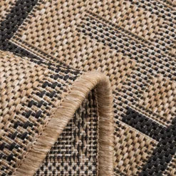 Chodniki|Dywany Z Krótkim Włosiem|inny Dywan w kratę beżowy JUTA 80x150 cm