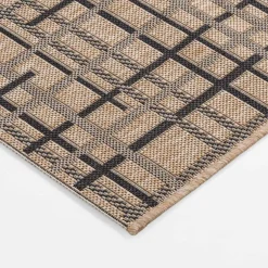 inny Dywan w kratę beżowy JUTA 40x60 cm