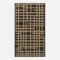 inny Dywan w kratę czarny JUTA 40x60 cm