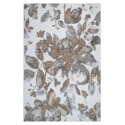 Dywan w kwiaty beżowy SALSA 67x120 cm