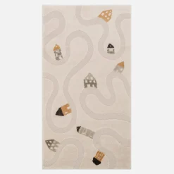 Dzieci inny Dywan w miasteczko beżowy KIDY 80x150 cm