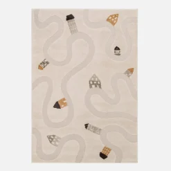 Dzieci inny Dywan w miasteczko beżowy KIDY 160x230 cm