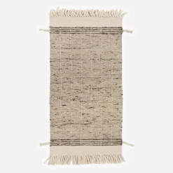 inny Dywan wełniany naturalny beż LIMA 80x150 cm