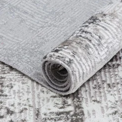 Dywany Z Krótkim Włosiem| Dywan z frędzlami jasnoszary KASHMIR 120x170 cm