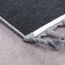 Chodniki|Dywany Z Krótkim Włosiem| Dywan z frędzlami szary PULLY 80x150 cm