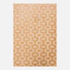 Dywany Z Krótkim Włosiem| Dywan z geometrycznym wzorem pomarańczowy BRELA 120x170 cm