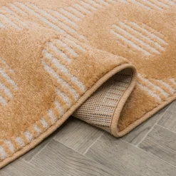 Dywany Z Krótkim Włosiem| Dywan z geometrycznym wzorem pomarańczowy BRELA 120x170 cm