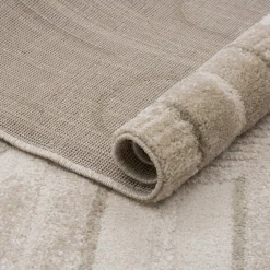 Dywan z geometrycznym wzorem beżowy BRELA 120x170 cm