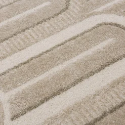 Dywan z geometrycznym wzorem beżowy BRELA 120x170 cm