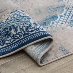 Dywan z orientalnym wzorem niebieski ALMERA 120x160 cm