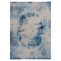 Dywany Z Krótkim Włosiem| Dywan z orientalnym wzorem niebieski ALMERA 160x220 cm