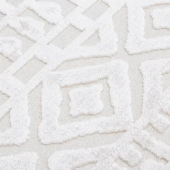 Chodniki|Dywany Z Krótkim Włosiem| Dywan z połyskującym wzorem 3D beżowy ETNA 80x150 cm