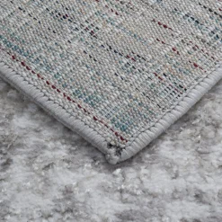 Dywan z przecieranym wzorem szary SALSA 67x120 cm