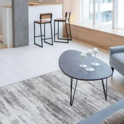 Dywany Z Krótkim Włosiem| Dywan z przecieranym wzorem szary SALSA 160x230 cm