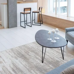 Dywany Z Krótkim Włosiem| Dywan z przecieranym wzorem beżowy SALSA 67x120 cm