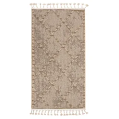 Chodniki|Dywany Z Krótkim Włosiem| Dywan zewnętrzny romby beż BOUCLE 80x150 cm