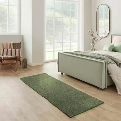 Dywany Z Krótkim Włosiem| Dywan zielony CLEVER 57x150 cm