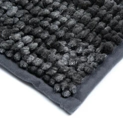 Dywany Do Prania W Pralce|Dywaniki Łazienkowe| Dywanik łazienkowy ciemnoszary CHENILLE 50x80 cm