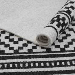 Dywaniki| Dywanik czarno-biały SCANDI 50x80 cm