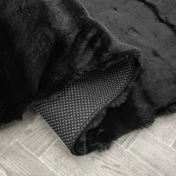 Dywany Rabbit|Dywany Shaggy| Dywanik czarny MODESTO 60x100 cm