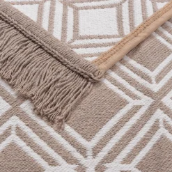 Dywaniki|inny Dywanik geometryczny beżowy ALBORG 50x80 cm