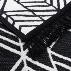 inny Dywanik geometryczny czarno-biały ALBORG 50x80 cm