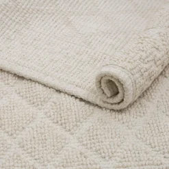 Dywaniki| Dywanik geometryczny w romby kremowy OSLO 50x80 cm