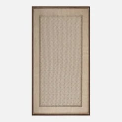 inny Dywanik geometryczny z ramką LOTUS, beżowy, 60x110 cm