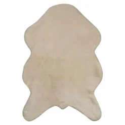 Dywaniki| Dywanik kremowy sztuczne futro FUTRZAK 60x90 cm