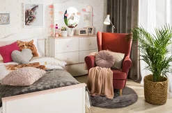 Dywany Z Krótkim Włosiem| Dywanik NEBBIA CIRCLE CIEMNY SZARY 80x80 cm