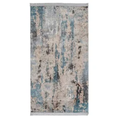 Dywanik połyskujący z frędzlami niebieski COSMIC 60x100 cm