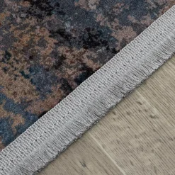 Chodniki|Dywany Z Krótkim Włosiem| Dywanik połyskujący z frędzlami niebieski COSMIC 80x150 cm